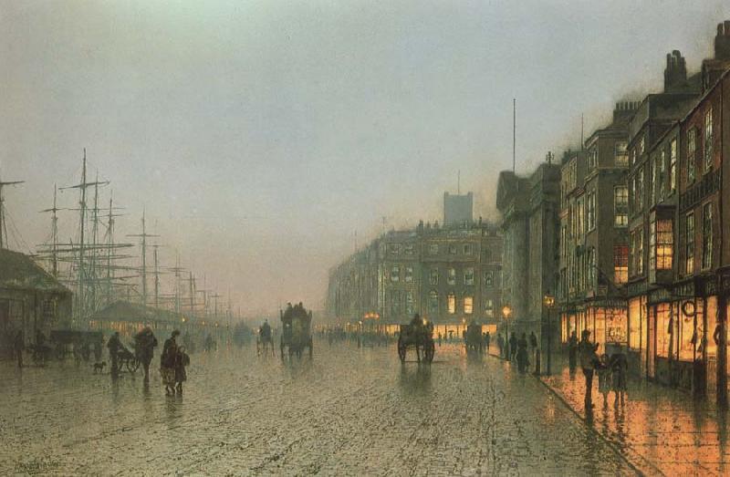 Atkinson Grimshaw Liverpoool from Wapping oil painting image